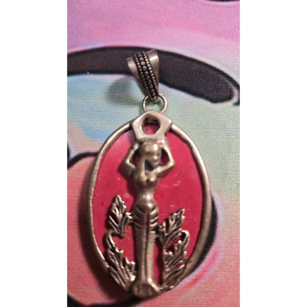 vintage Egyptian ceramic in sterling silver